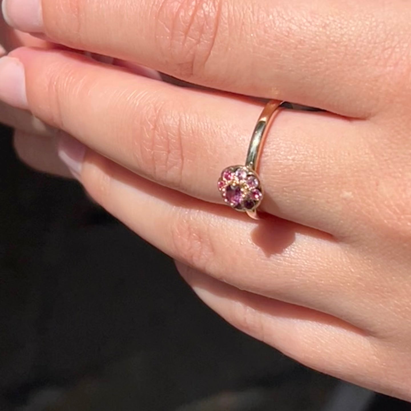 Pink Moon ring 18 k